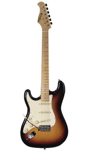 [JMFST80LHMASB] Prodipe JMFST80LHMASB | Chitarra elettrica mancina, stile strato, SSS, colore sunburst