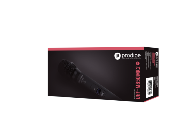 Prodipe PROUHF850MIC | Microfono wireless palmare UHF, compatibile con PRODIPE B210, 600-686MHz