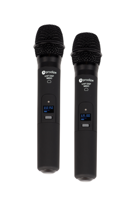 Prodipe PROUHFM850DUO | Sistema wireless UHF 2x100 frequenze, con due microfoni palmari inclusi