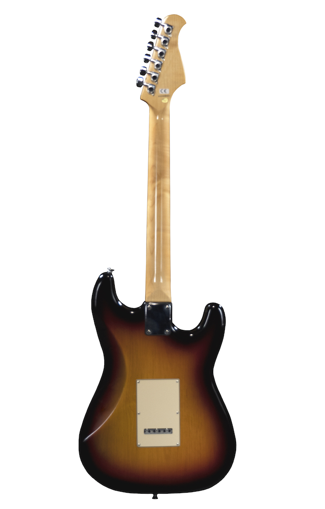 Prodipe JMFST80LHMASB | Chitarra elettrica mancina, stile strato, SSS, colore sunburst