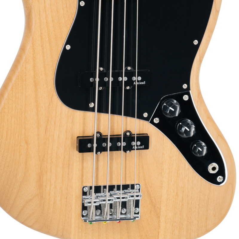 Prodipe JMFJB90MAALDER4C | Basso elettrico 4 corde, modello JB, ontano, natural