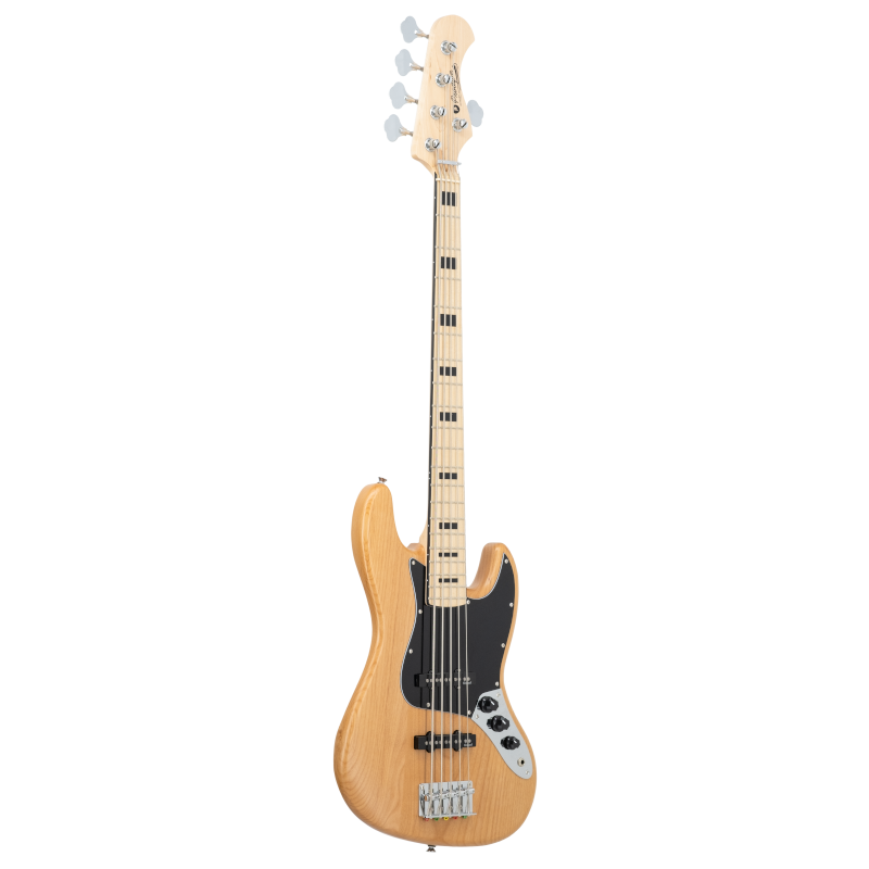 Prodipe JMFJB90MAALDER5C | Basso elettrico 5 corde, modello JB, ontano, natural