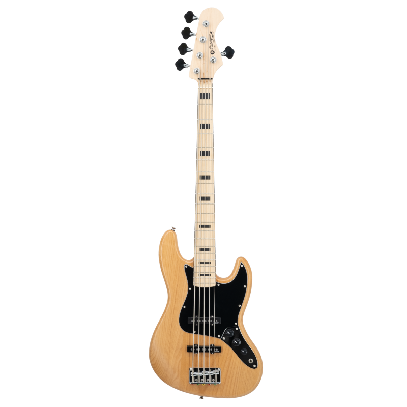 Prodipe JMFJB90MAALDER5C | Basso elettrico 5 corde, modello JB, ontano, natural
