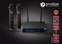 Prodipe PROUHFM850DUO | Sistema con microfoni wireless professionali UHF 2x100 frequenze, con due microfoni palmari inclusi