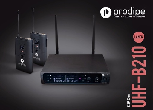 [PROUHFB210DUO] Prodipe PROUHFB210DUO | Sistema wireless UHF 2x50 frequenze, per microfoni della serie 21